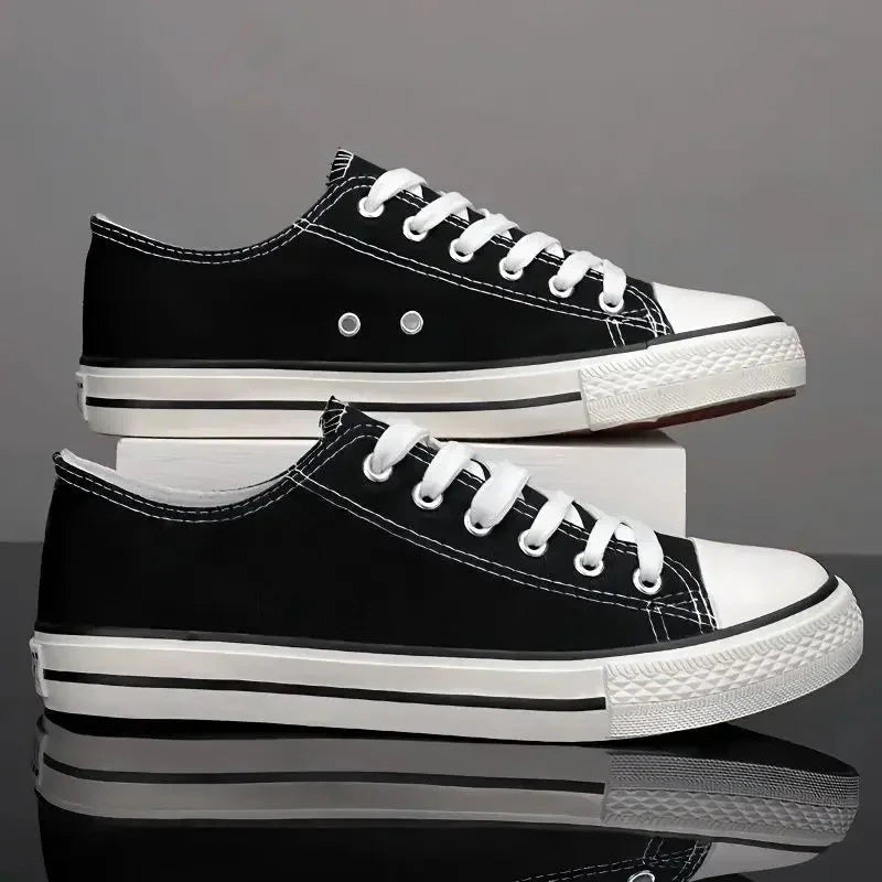 Solid Color Canvas Shoes Sewing Thread Unisex Anti Slip Breathable Comfort Casual Shoes Outdoor Simple Style Soft Sole Fashion GlowCart