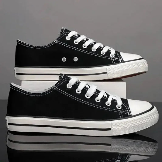Solid Color Canvas Shoes Sewing Thread Unisex Anti Slip Breathable Comfort Casual Shoes Outdoor Simple Style Soft Sole Fashion GlowCart
