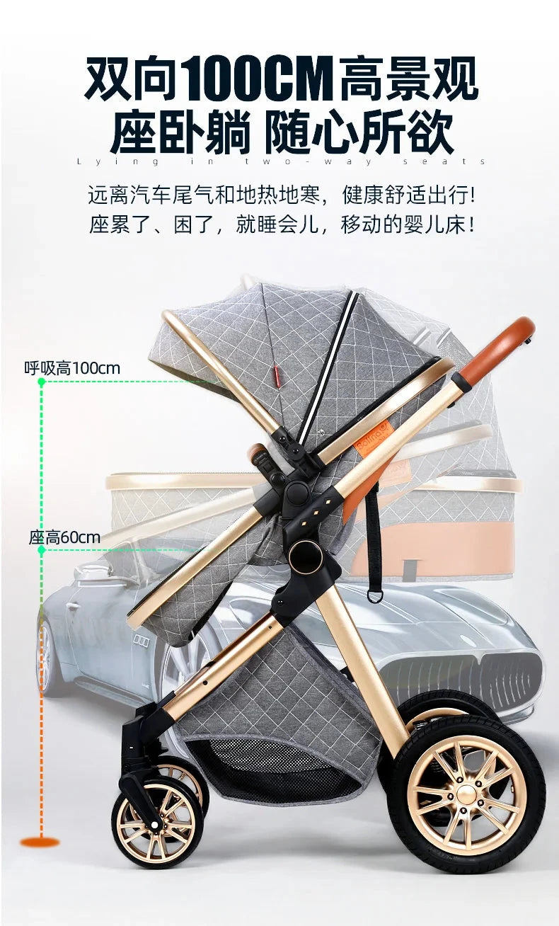 Baby stroller baby newborn items  poussette bebe 3 en 1 baby accessories baby cart baby carriage Light stroller stroller for bab GlowCart