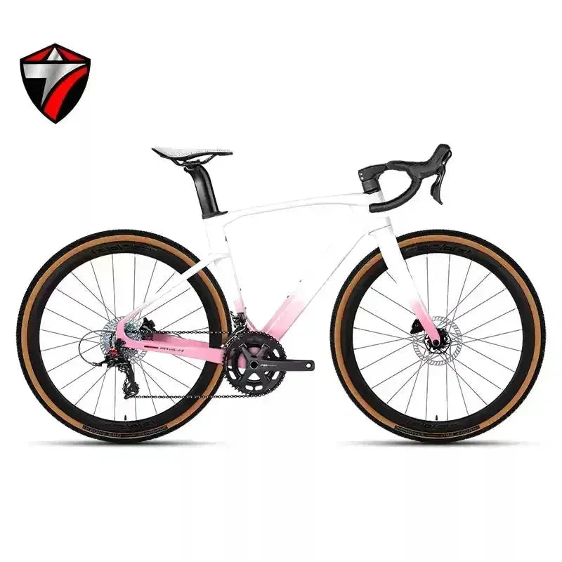 TWITTER Holographic color Gravel V3 RS-24Speed Off-road grade T900 carbon fiber bycicle 700*40C hydraulic disc brake gravel bike GlowCart