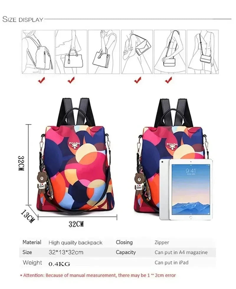 Fashion Backpack Women Oxford Cloth Shoulder Bag 2024 School GlowCart