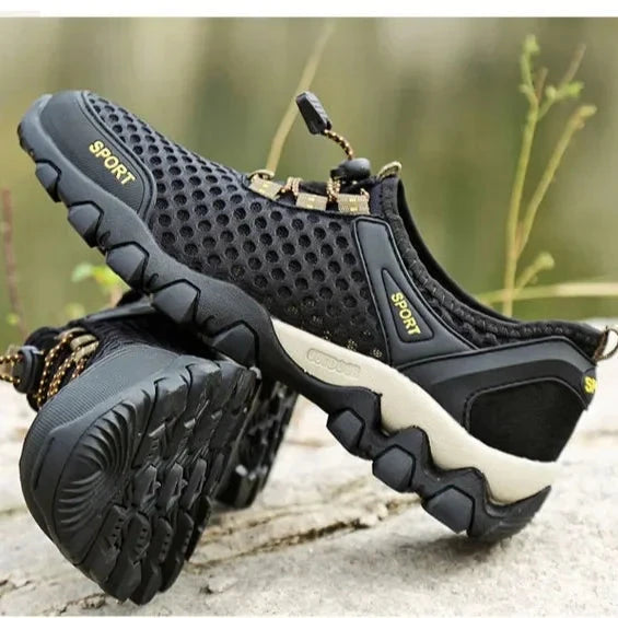 Summer fashion breathable mesh shoes Men's casual tennis GlowCart