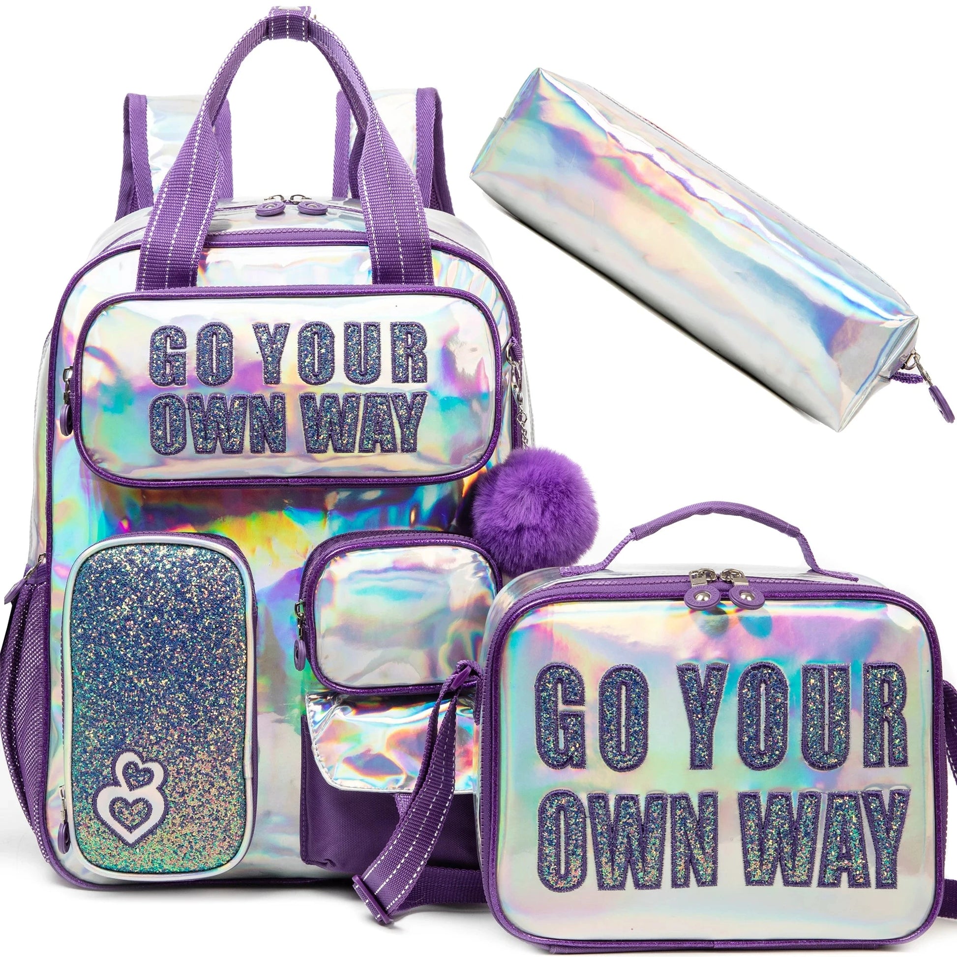 School Bags for girls Backpacks for Kids with Lunch Bag and Pencil CasesCute Backpacks for Kindergarten and Elementary School GlowCart
