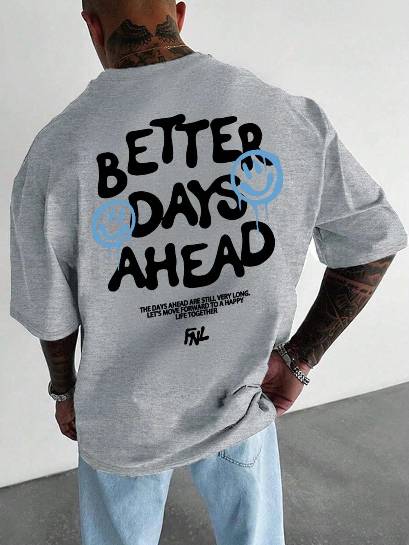 Better Days Ahead Letter Graphic Men Women T-Shirt O-Neck Casual Oversize T-Shirt Fashion Cotton Tee Clothes Summer Loose Tshirt GlowCart