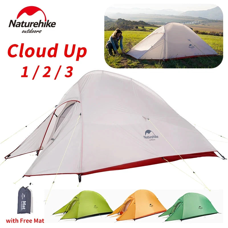 Naturehike Cloud Up 1 2 3 Person Tent Ultralight Outdoor GlowCart