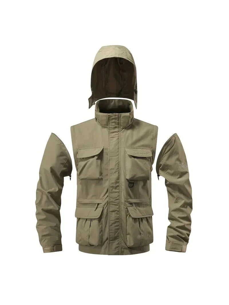 Detachable windproof sleeved hooded jacket suitable for GlowCart