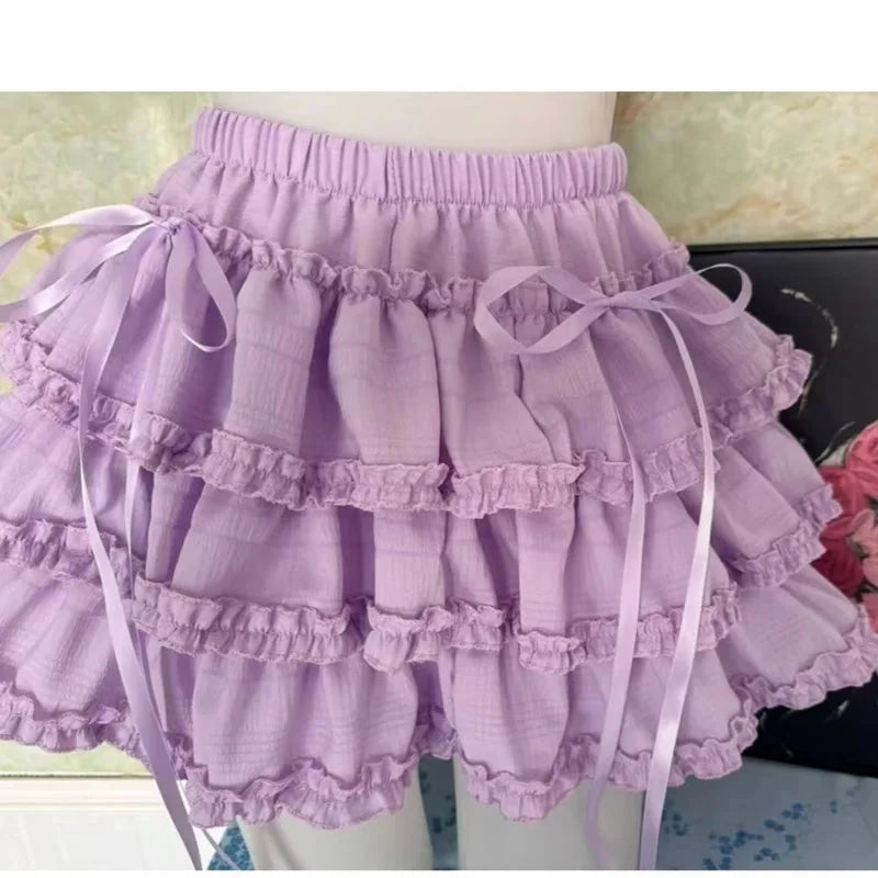 Y2k Women's Skirt Summer 2025 New In Vintage Korean Fashion GlowCart