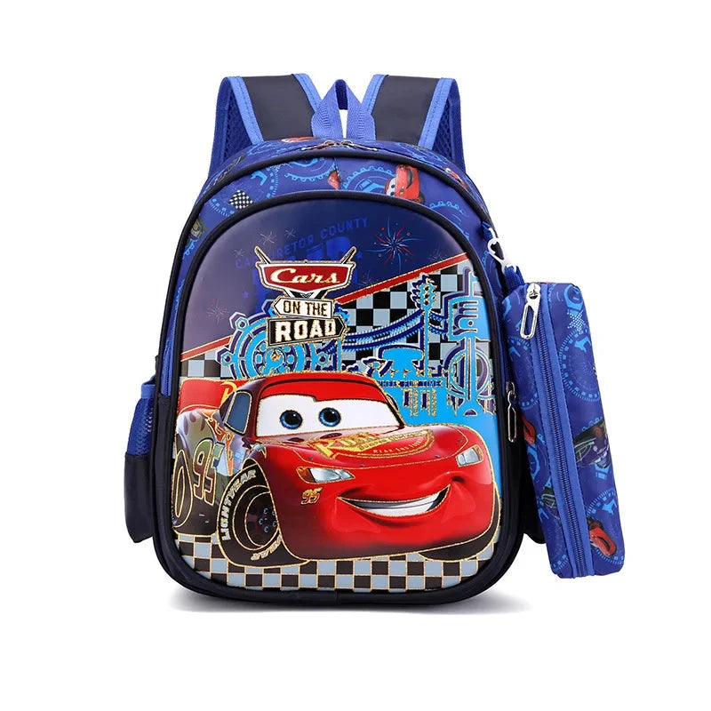 Disney Spiderman Unisex Backpacks Large Capacity Gilding Print Schoolbag For Children's Gifts With Pen Case GlowCart