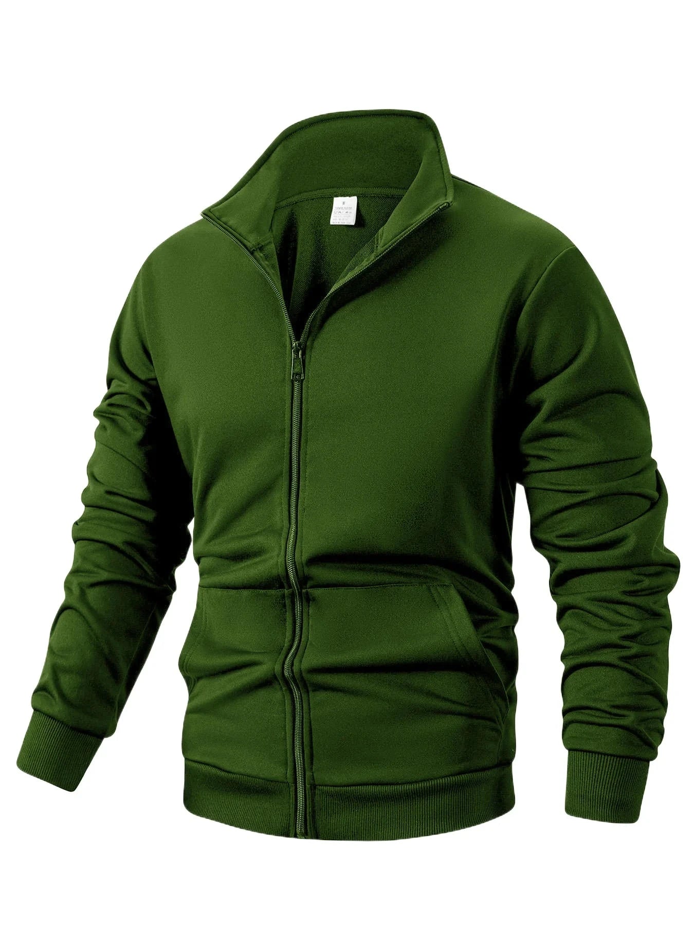 Men's Long Sleeve Zipper Jacket Coats Solid Color Autumn GlowCart