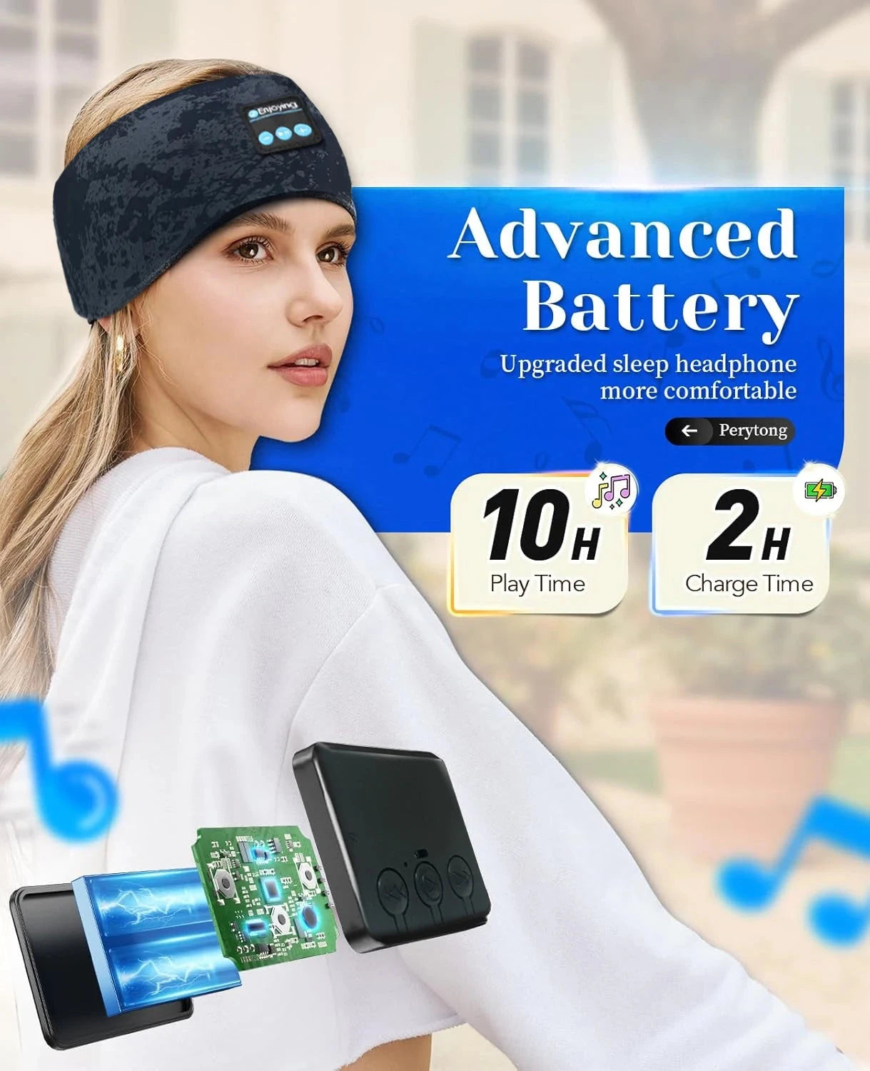 Wireless Bluetooth Headphones Unisex Sports Music Headband GlowCart