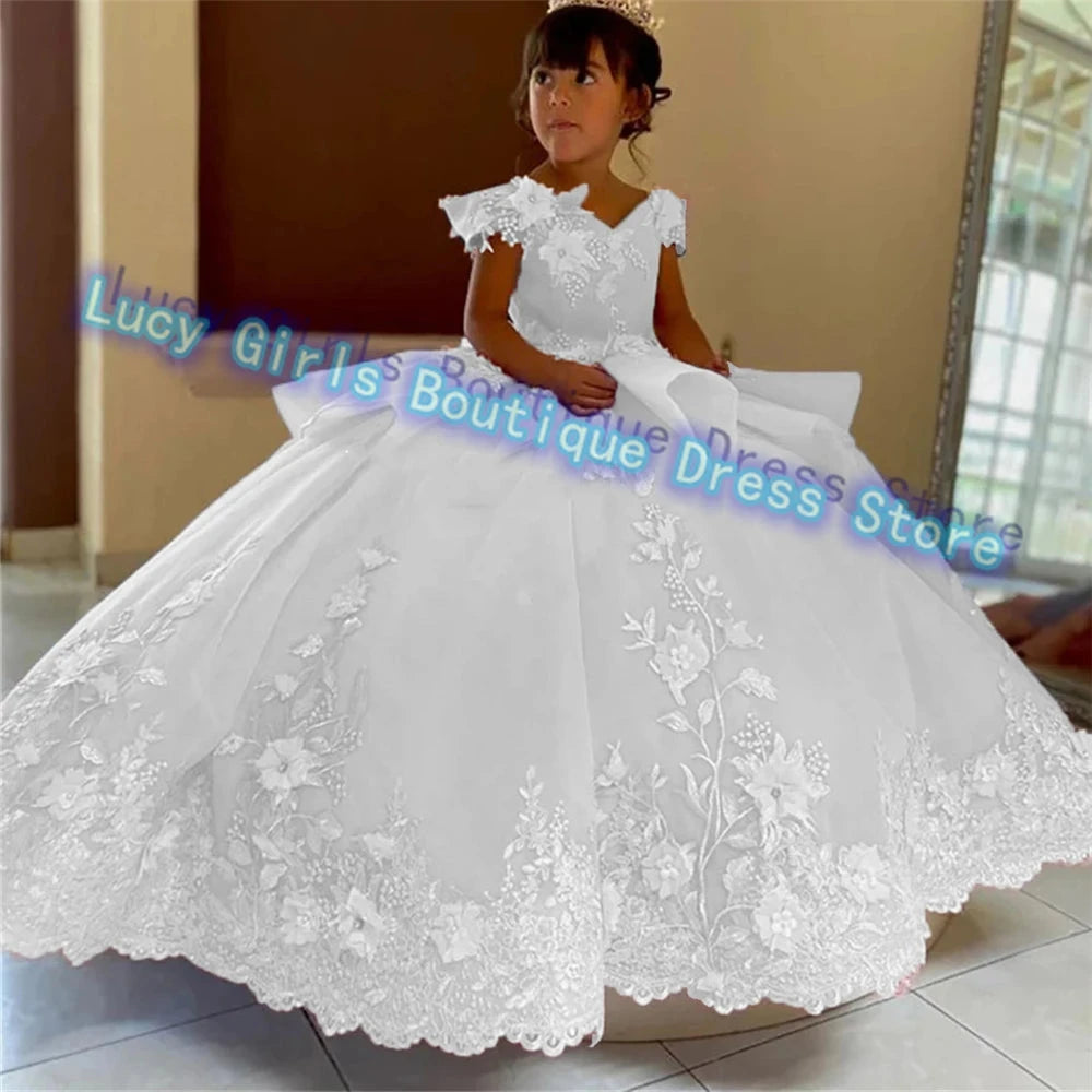 Luxurious Double Color Flower Girl Dress Wedding Dresses GlowCart