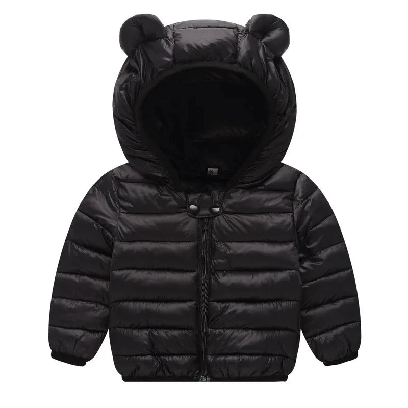 Boys Girls Thick Jackets Winter Kids Padded Fleece Warm Coats Children Hooded Cotton Outerwear Kids Clothes Cashmere Snowsuit GlowCart
