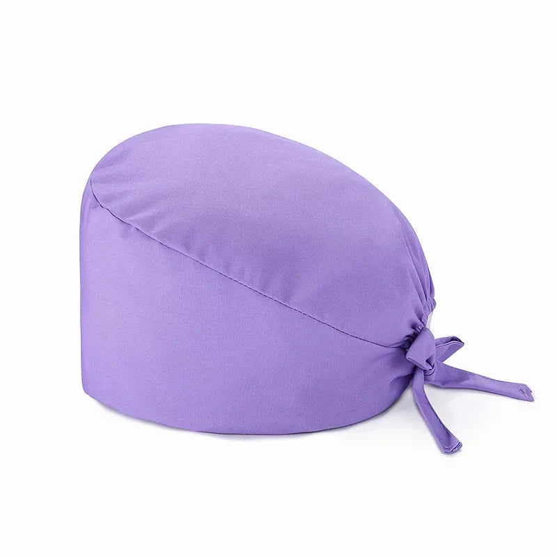 Unisex Women Scrub Nurse Caps Solid Color Adjustable GlowCart