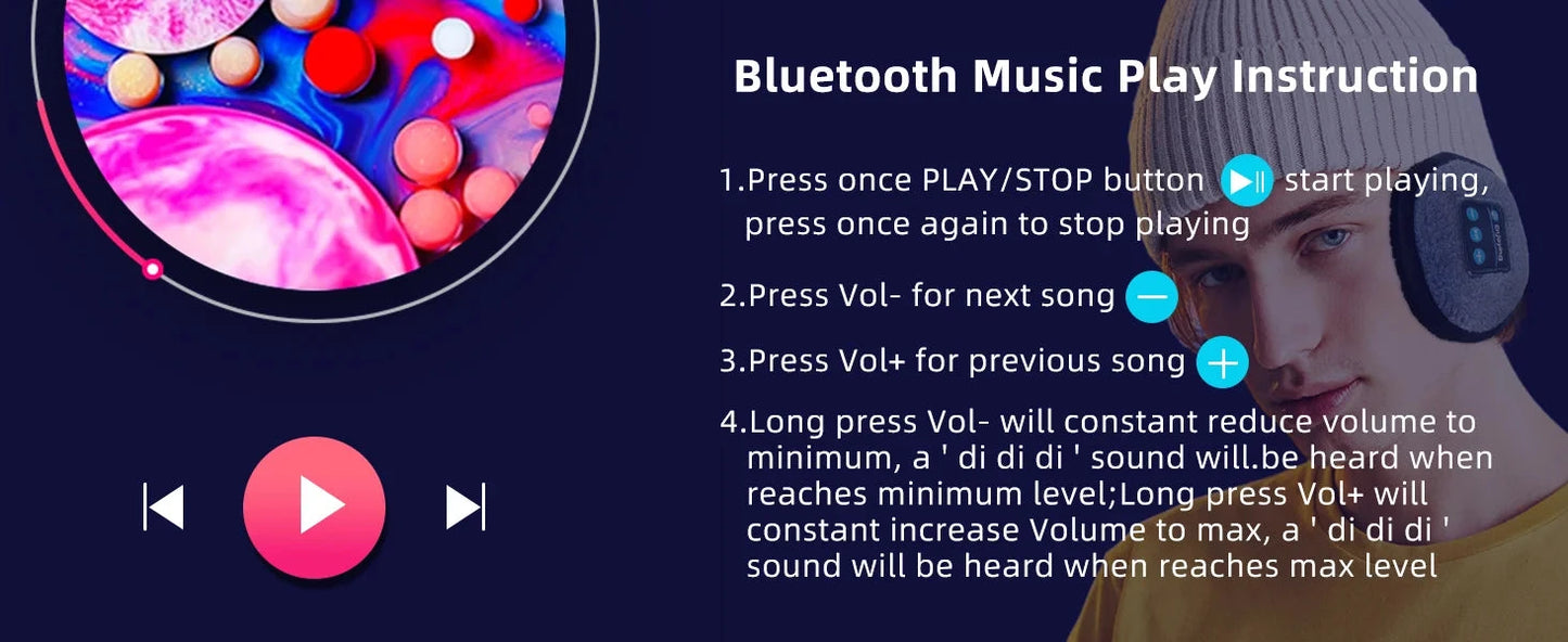 Wireless Adjustable Bluetooth Earmuffs Headphones Winter Ear GlowCart