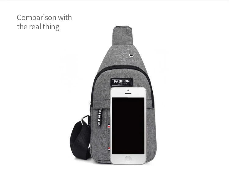 2023 New Chest Bag Messenger Pack Men Simple Nylon Fashion GlowCart