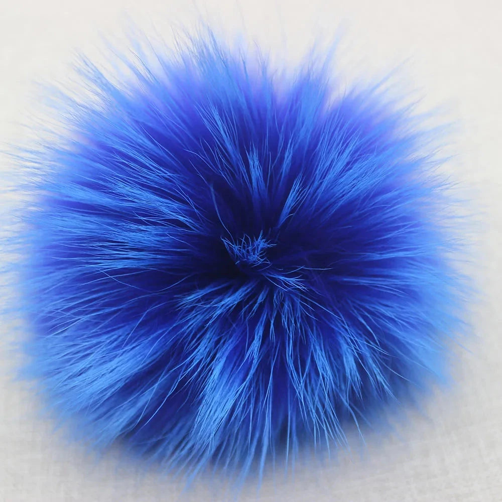 5pcs/Lot Natural Real Fur Pompoms For Knit Hats Caps GlowCart
