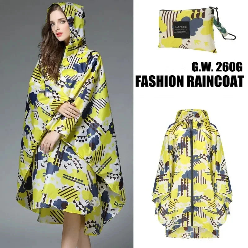 Hooded Rain Poncho Jacket Coat Waterproof Rain Poncho GlowCart