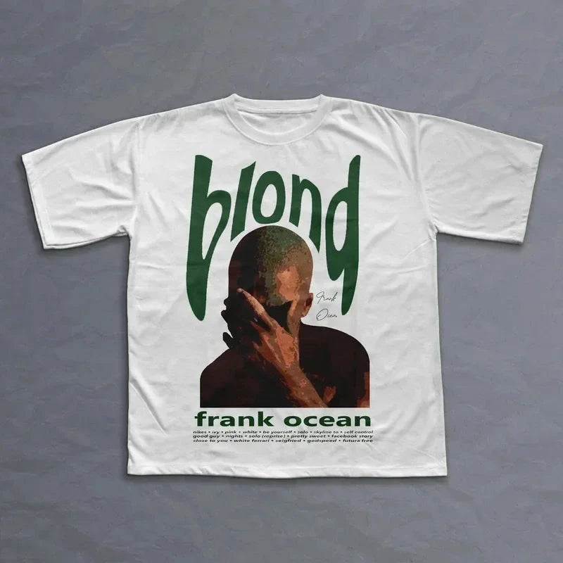 Rapper Frank Retro Graphic T Shirt Men's Hip Hop Ocean Album GlowCart