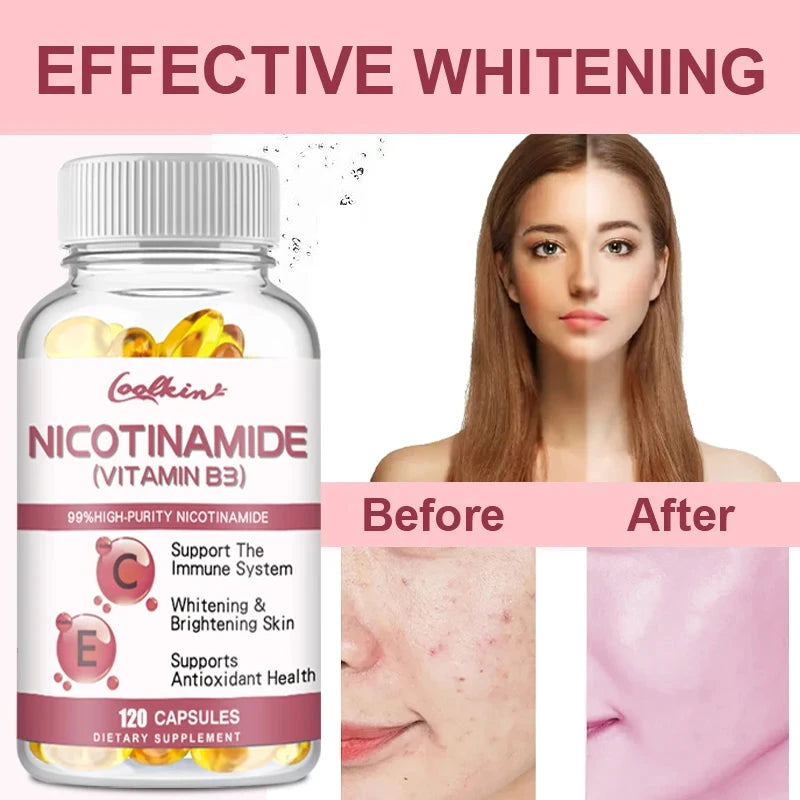 Niacinamide Whitening Capsules - Supports Skin Cell Health GlowCart
