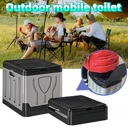 Portable outdoor toilet bucket foldable odor-proof emergency GlowCart