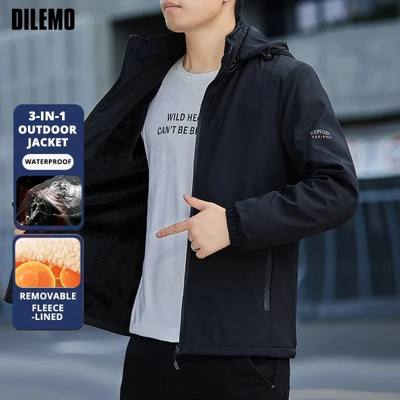 Top Grade Fleece-lined New Men Sports Outdoor Jacket Bundle GlowCart