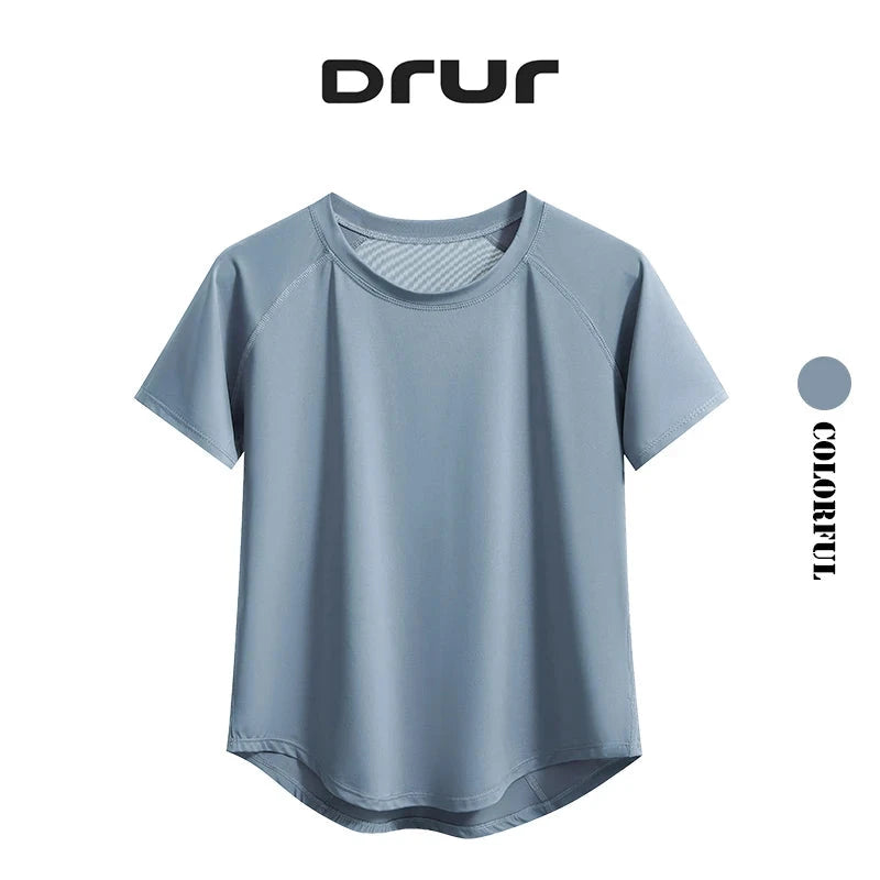 DRUR Yoga Tops Sportswear Woman Gym Shirts Breathable Quick GlowCart