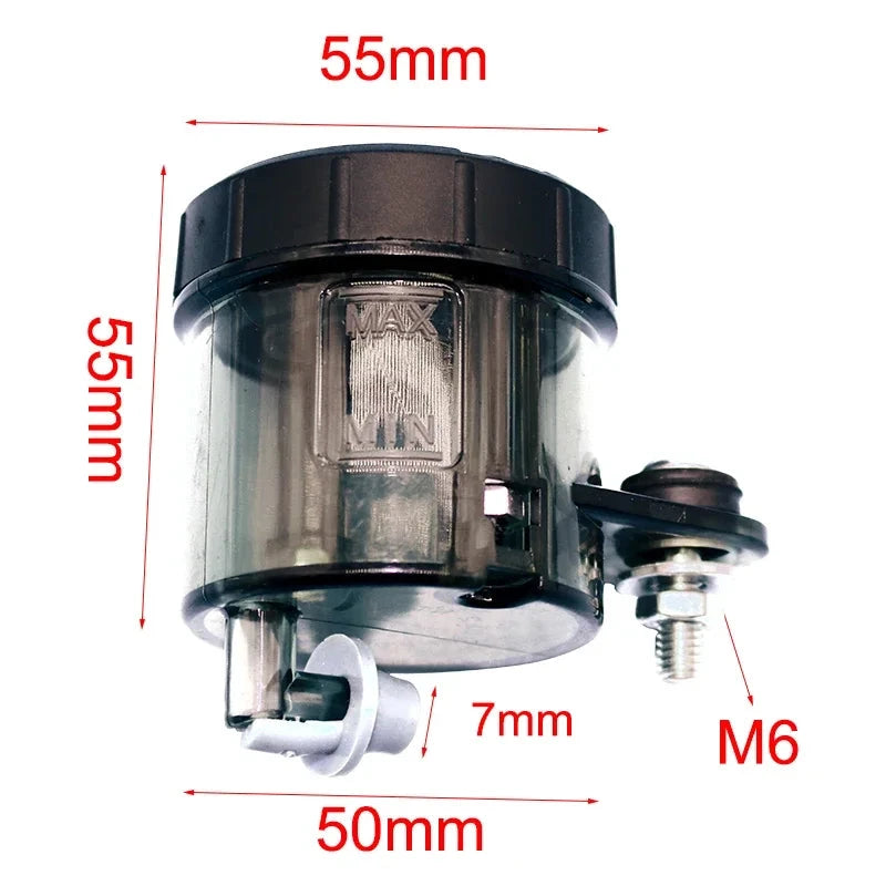 Universal Motorcycle Lever Brake Oil Tank Front Brake Clutch Fluid Bottle Master Cylinder Oil Reservoir Tank Cup With Holder GlowCart