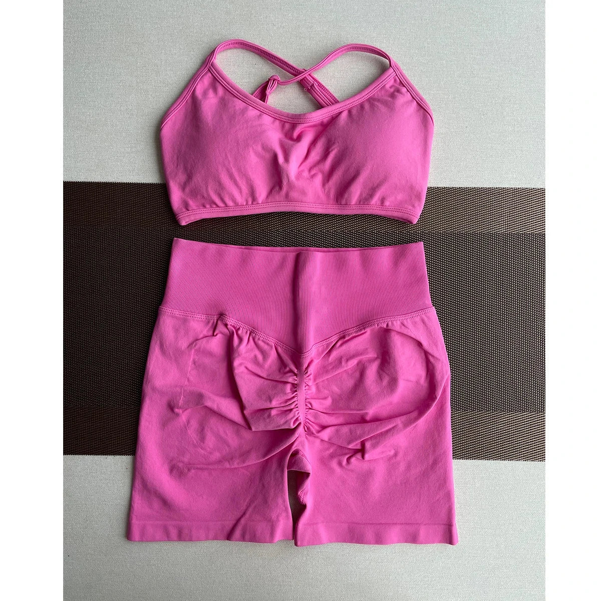 TKITK Shorts Pro Solid Seamless Half Pants Women Soft  Fitness Outfits Yoga Pants Gym Running Bike Wear GlowCart