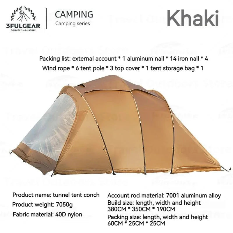 3F UL GEAR Car Docking Tunnel Tent Shelter 3-4 People GlowCart