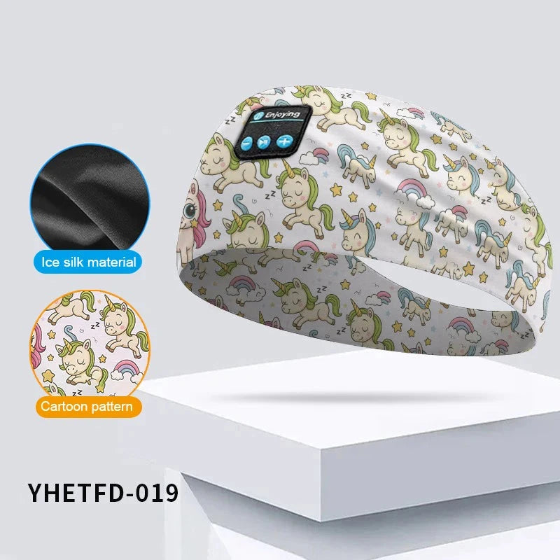 Kids Bluetooth Headphone Music Sport Headband Sleep Mask GlowCart