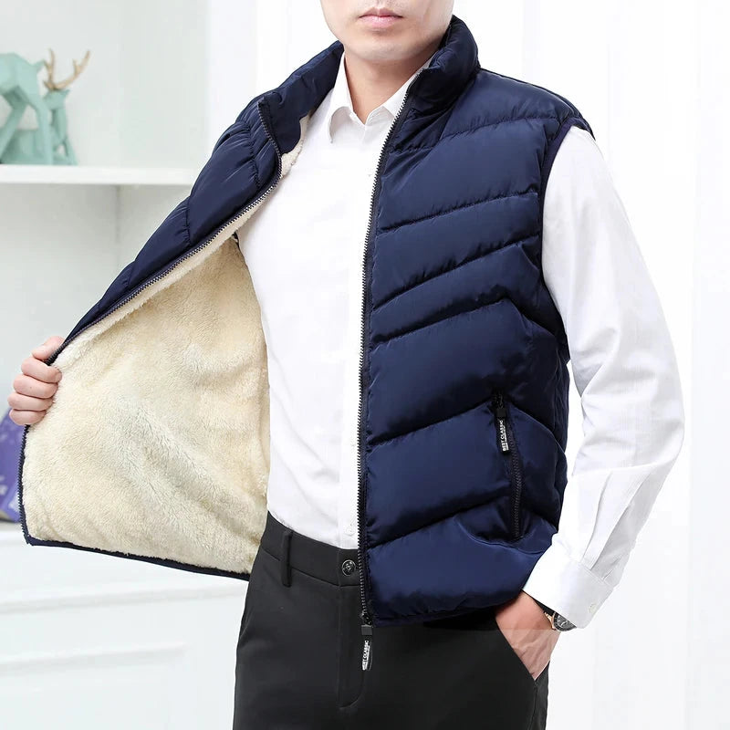 Lamb Velvet Vest for Men Autumn Winter with Plus Velvet GlowCart