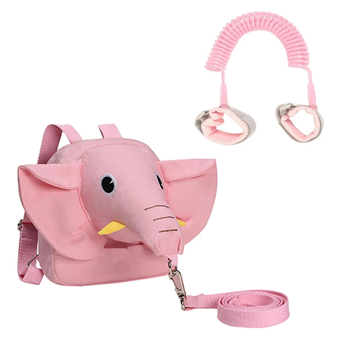 Cartoon anti walking lost shoulder backpack baby girls boys Elephant small bags with traction rope anti lost toddler schoolbag GlowCart