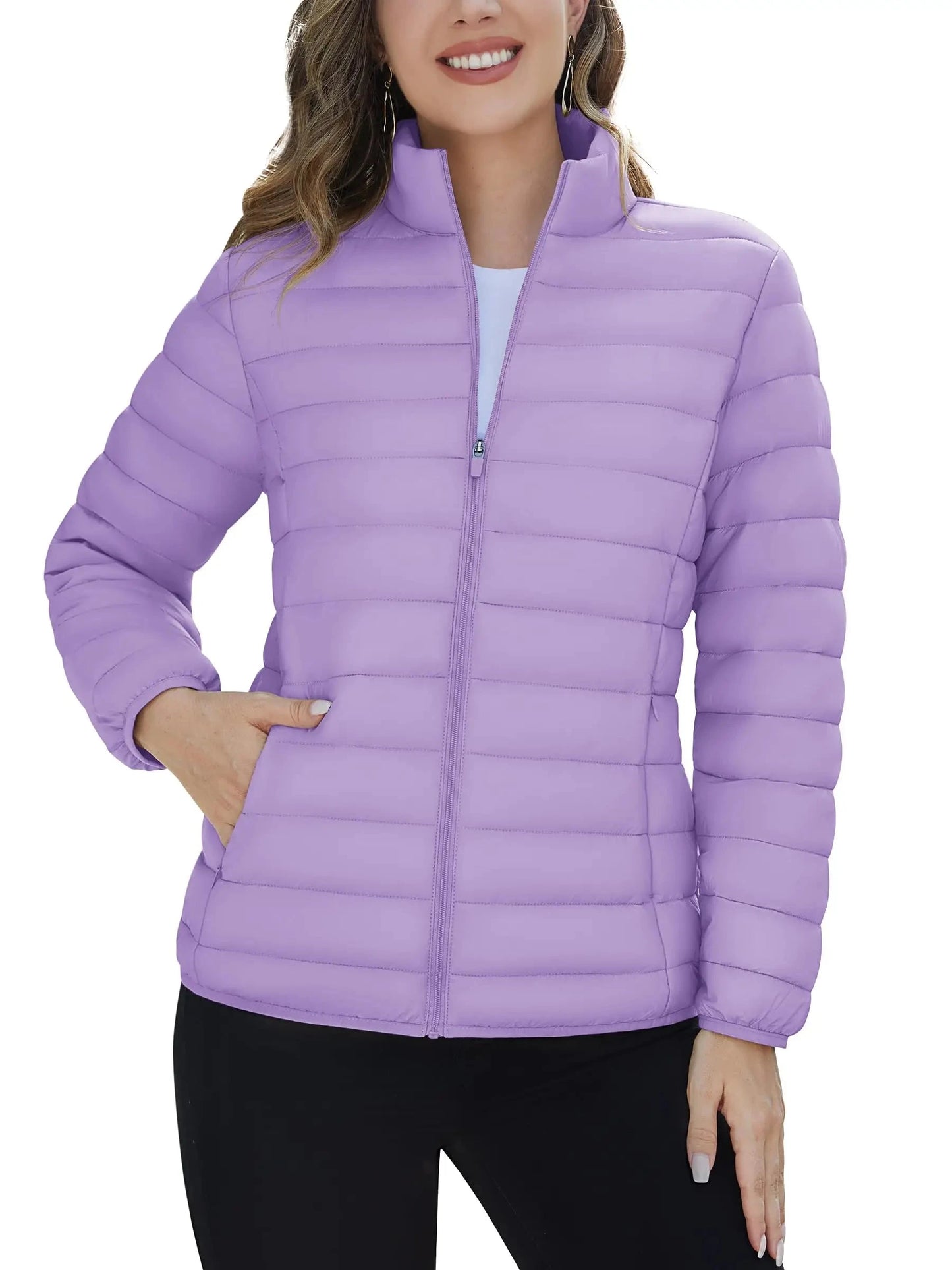 TACVASEN Winter Quilted Puffer Jackets Womens Lightweight GlowCart
