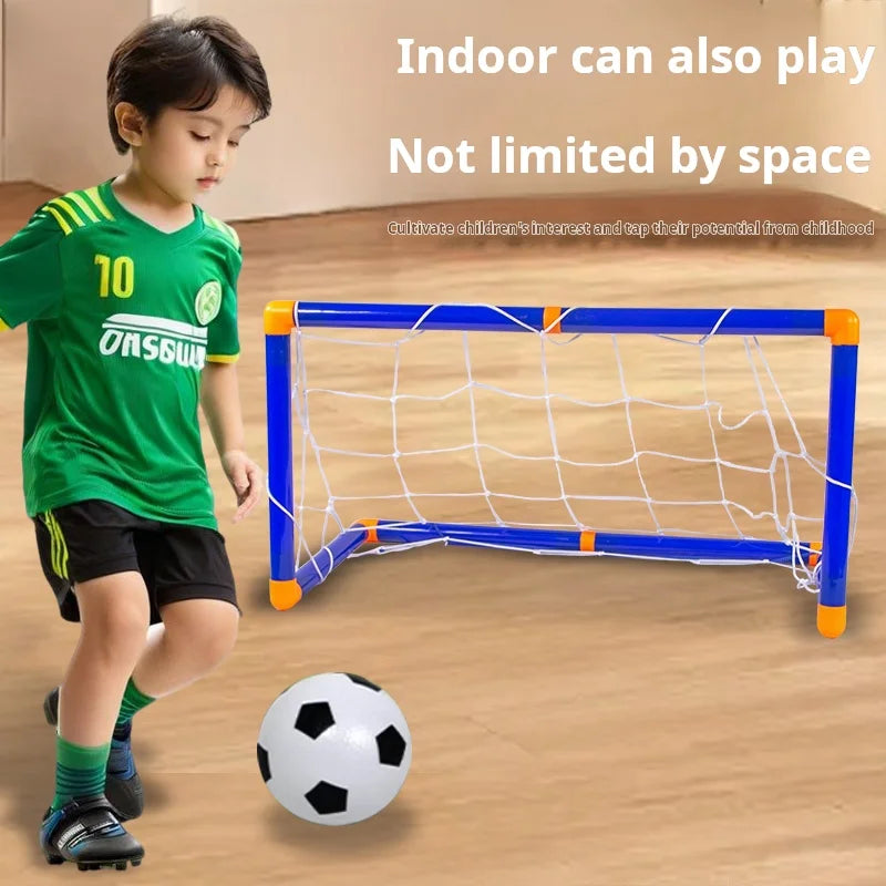 Folding Mini Football Soccer Ball Plastic Removable Goal Post Net Set High-strength Kids Indoor Outdoor Child Birthday Gift GlowCart
