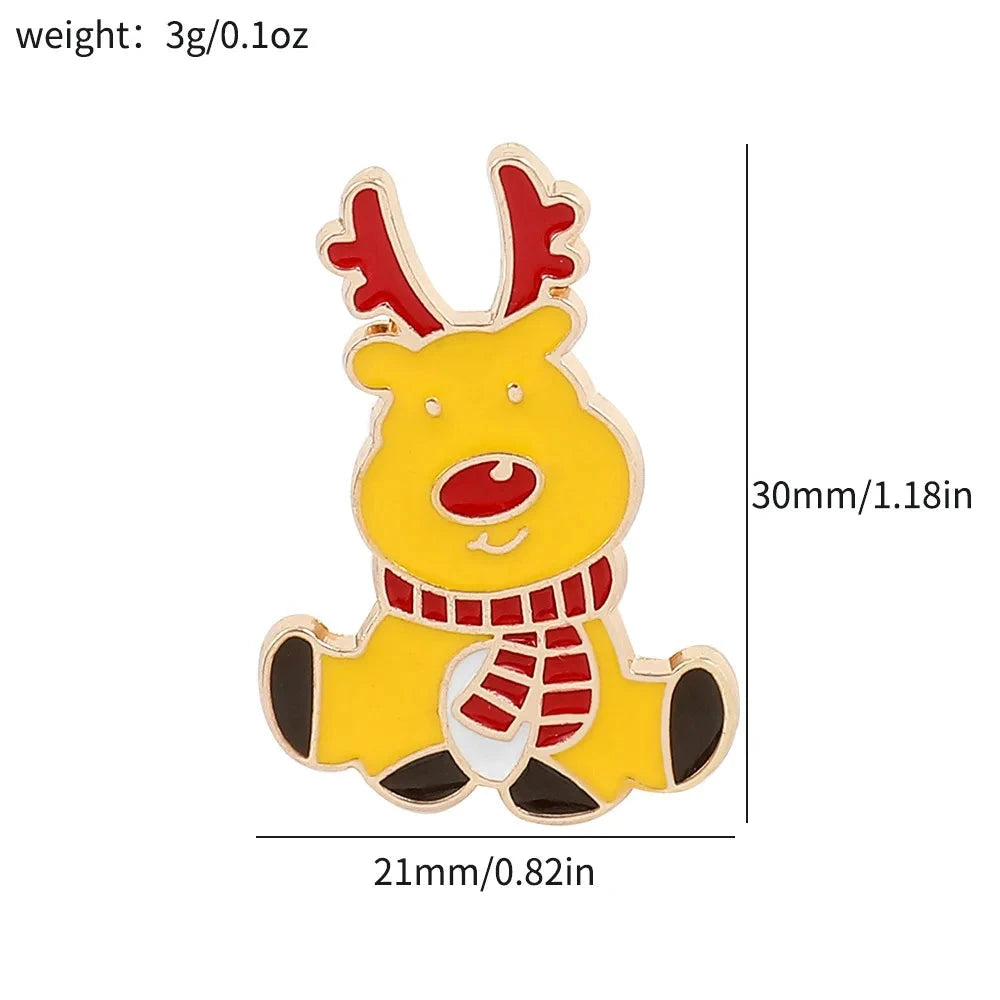 Christmas Brooch Holiday Gift Decoration Metal Badge Jewelry GlowCart