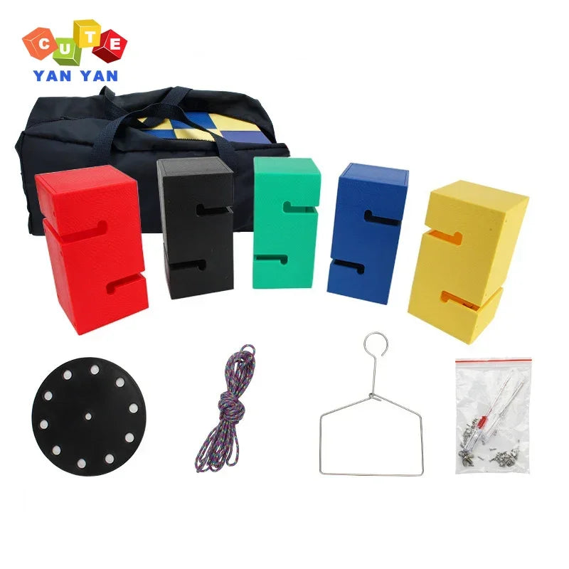 Summer Toys Indoor Outdoor Expansion Props Fun Games Kids Adult Build Tower Block Together Team Building Sensory System Training GlowCart