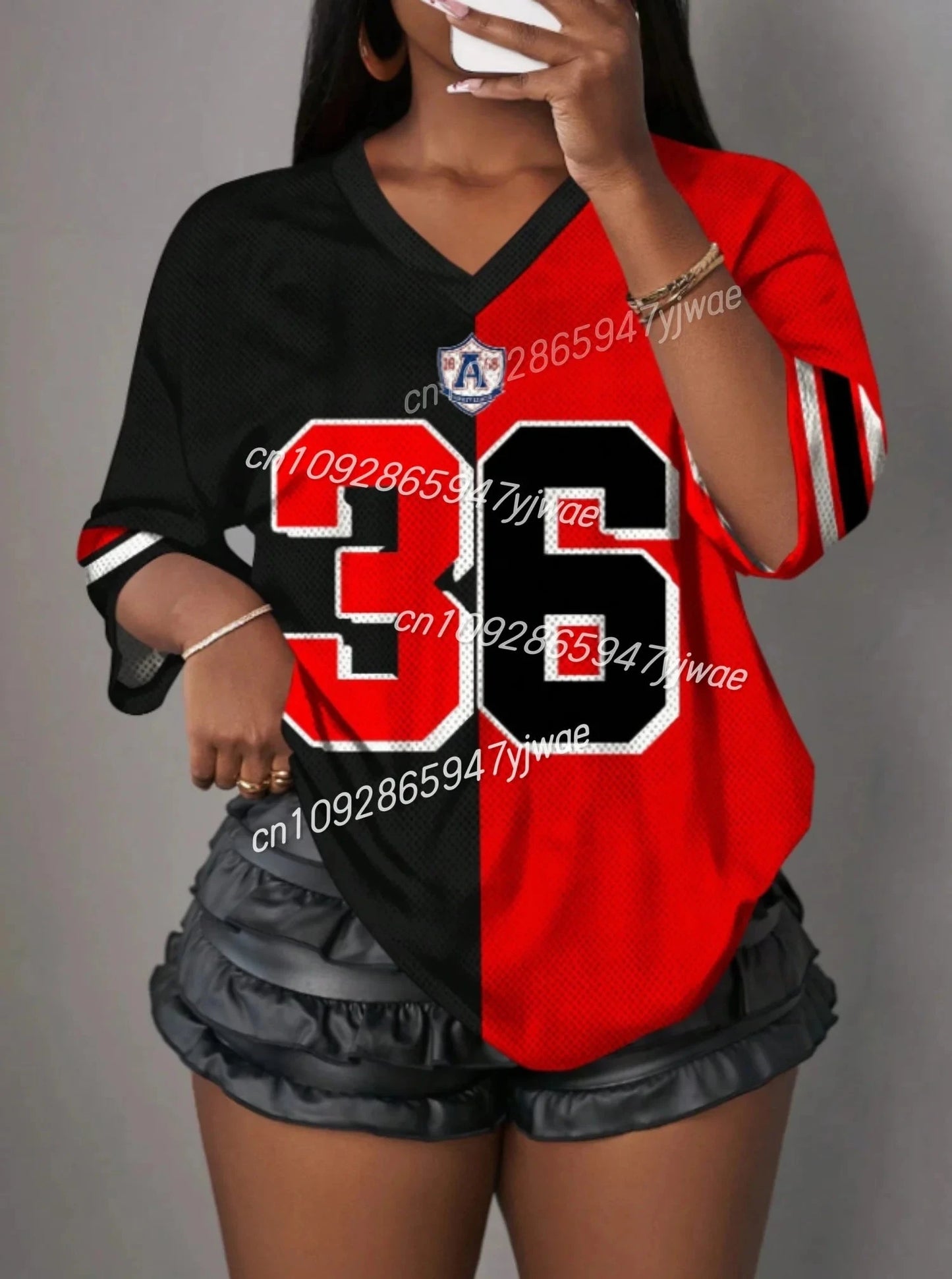 2025 Free spirit Number 98 T Shirt For  Women Mesh fabric GlowCart