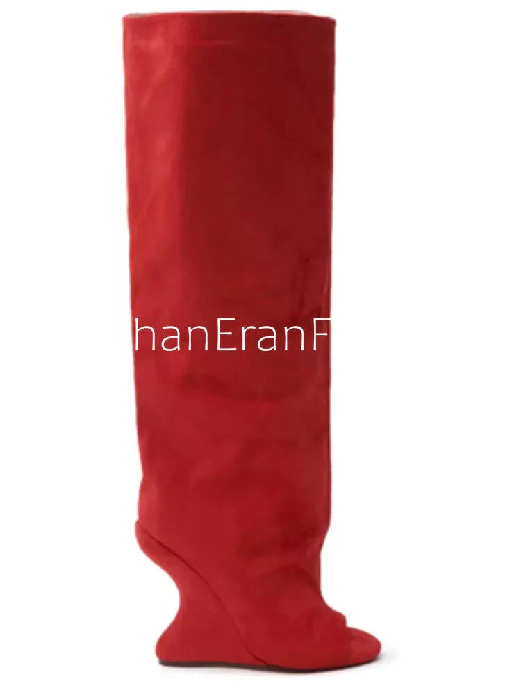 Spring and Autumn Fashion New Thick High Heels Women's Knee GlowCart