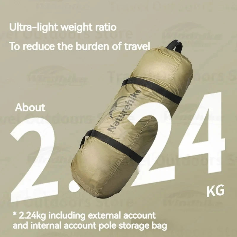 Naturehike New Camping Tent Ultralight One Bedroom and One GlowCart