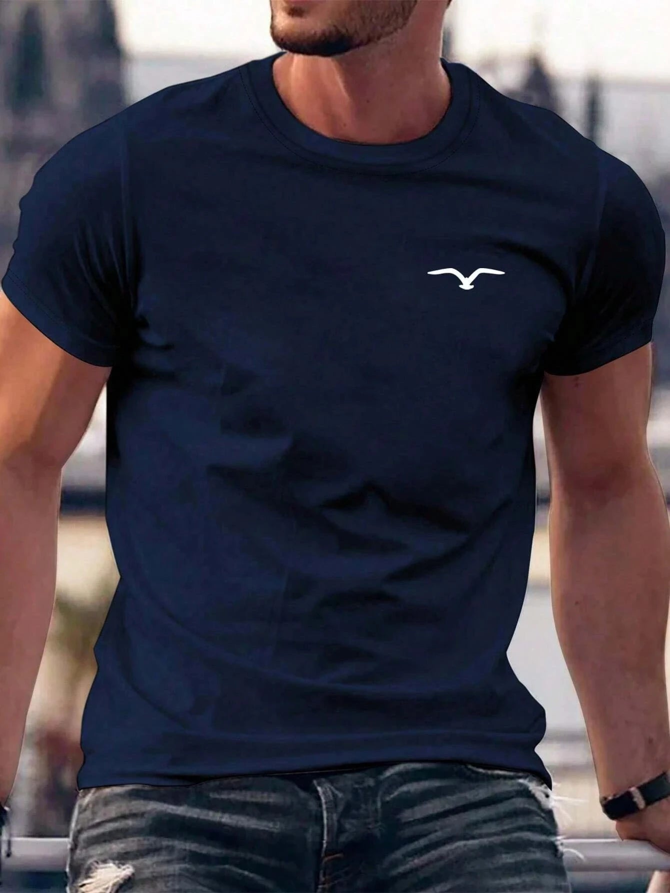 Seagull Men Cotton T-shirt Luxury Brand Fashion Big Size Top GlowCart