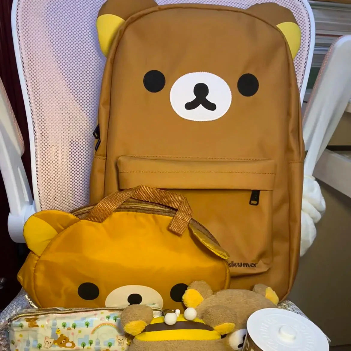 Cartoon Rilakkumas Backpack Kawaii Korilakkuma Embroidery GlowCart