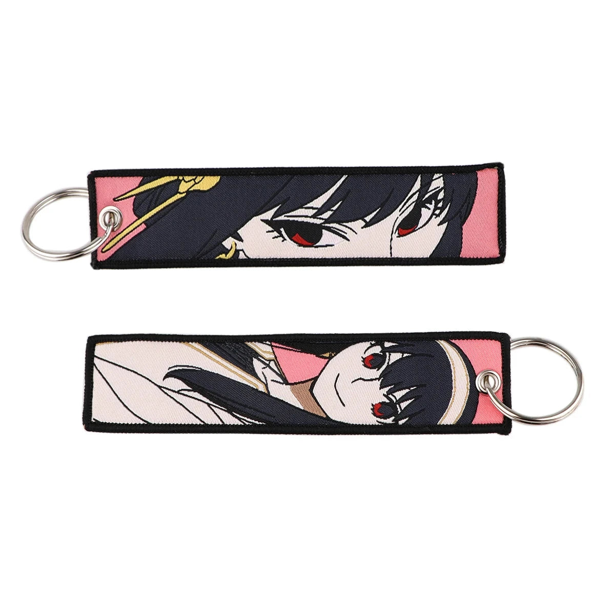Classic Anime Cool Embroidery Key Fobs Key Tag Motorcycles GlowCart