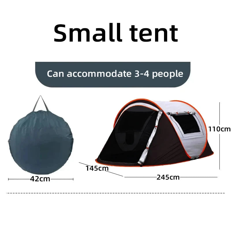5-8 people quick opening hand throw tent waterproof camping GlowCart