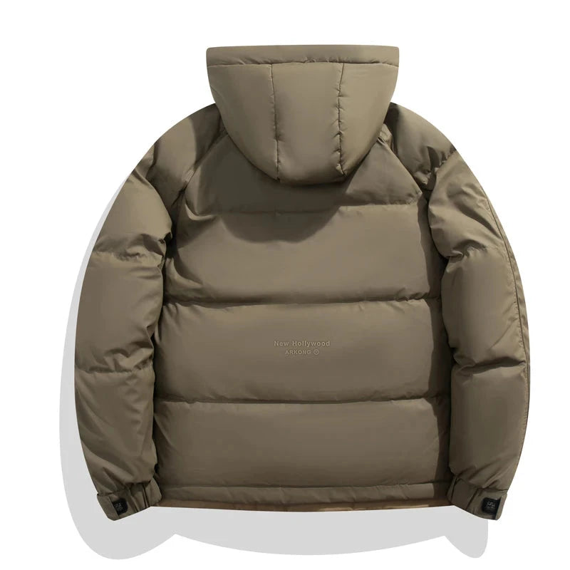 Men Hooded Down Jacket Hip Hop Padding Puffer Outwear Coat GlowCart