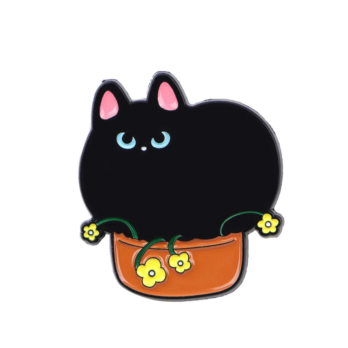 Cute Black Cat Enamel Pin Animal Brooch Pines Lapel Pins GlowCart