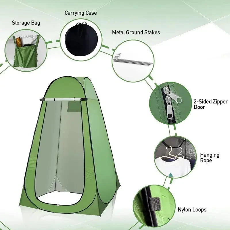 Portable Outdoor Camping Tent Shower Tent Bath Fitting Room GlowCart