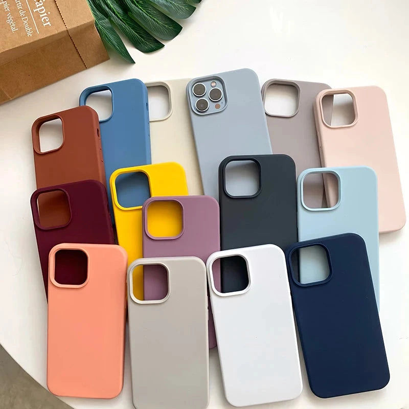 Liquid Silicone Case For Apple iPhone 15 16 14 13 12 11 17 GlowCart
