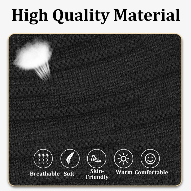 Winter Bluetooth Headphone Outdoor Warm Music Knitting Cap Rechargeable Wireless Stereo Earphone Beanie Hat with MIC for Gift GlowCart