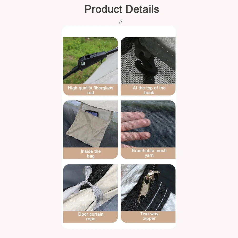 Outdoor Self-driving Travel Camping Tent Automatic GlowCart