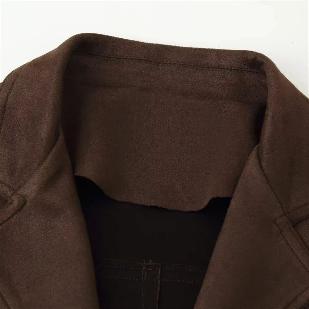 BMURHMZA women's new casual loose suit collar long sleeved GlowCart